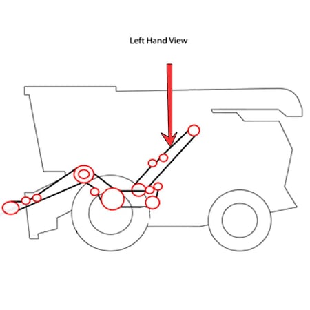 Aftermarket 2496110W1 New Combine Unloader Drive Belt Fits Massey Ferguson 8590 9720 COB40-0516